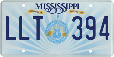 MS license plate LLT394