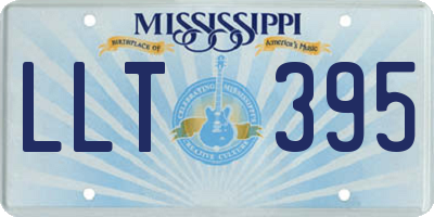 MS license plate LLT395