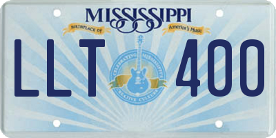 MS license plate LLT400