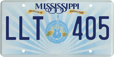 MS license plate LLT405