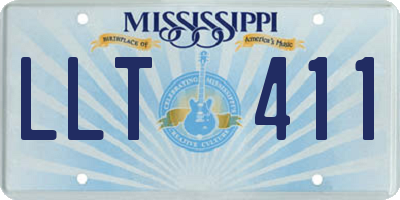 MS license plate LLT411