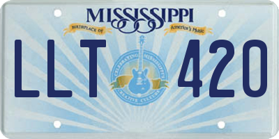 MS license plate LLT420