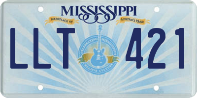 MS license plate LLT421