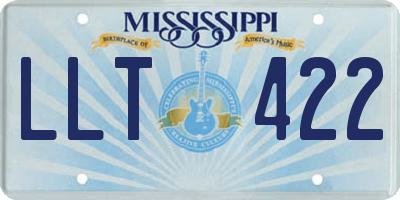 MS license plate LLT422