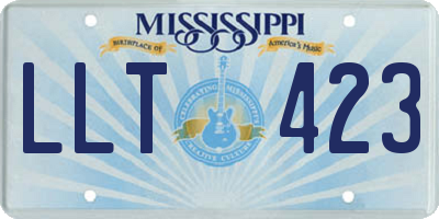 MS license plate LLT423