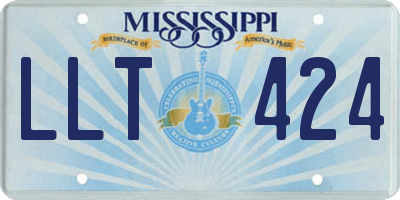 MS license plate LLT424
