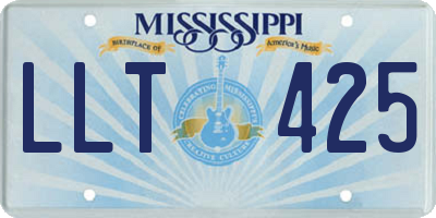 MS license plate LLT425