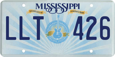 MS license plate LLT426
