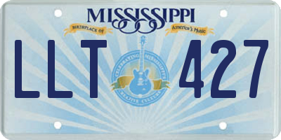 MS license plate LLT427