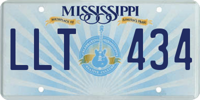 MS license plate LLT434