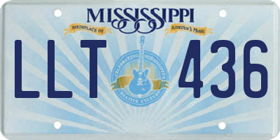 MS license plate LLT436