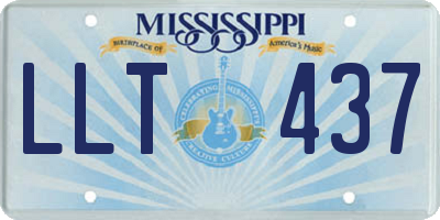 MS license plate LLT437