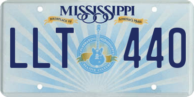 MS license plate LLT440