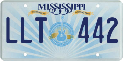 MS license plate LLT442