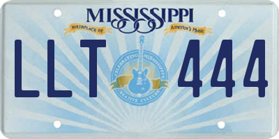 MS license plate LLT444