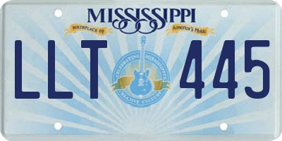MS license plate LLT445