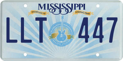 MS license plate LLT447