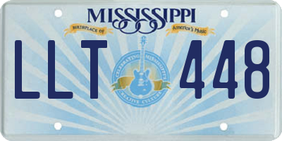 MS license plate LLT448