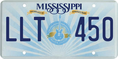 MS license plate LLT450