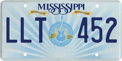 MS license plate LLT452