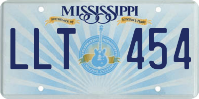 MS license plate LLT454