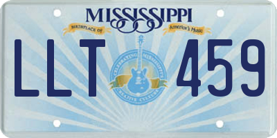 MS license plate LLT459