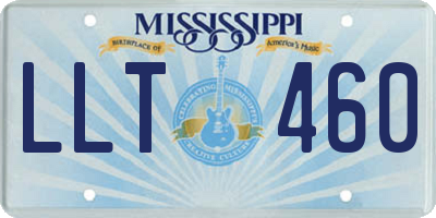 MS license plate LLT460