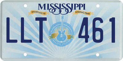MS license plate LLT461
