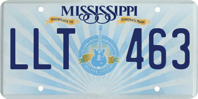 MS license plate LLT463
