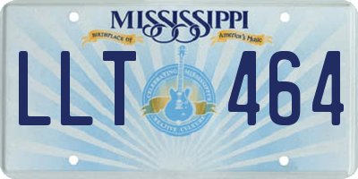 MS license plate LLT464