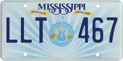 MS license plate LLT467