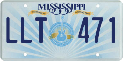 MS license plate LLT471