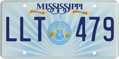 MS license plate LLT479