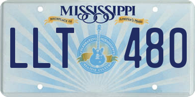 MS license plate LLT480