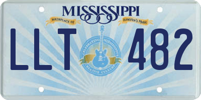 MS license plate LLT482