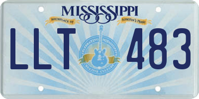 MS license plate LLT483