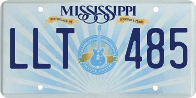 MS license plate LLT485