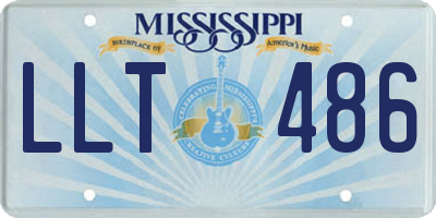 MS license plate LLT486