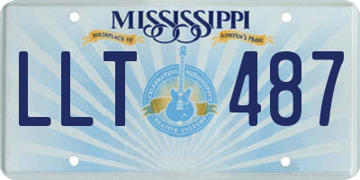 MS license plate LLT487