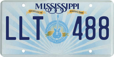 MS license plate LLT488
