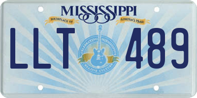 MS license plate LLT489
