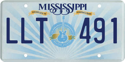 MS license plate LLT491