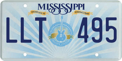 MS license plate LLT495