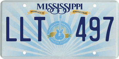 MS license plate LLT497