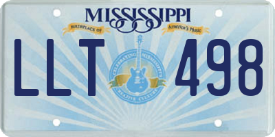 MS license plate LLT498