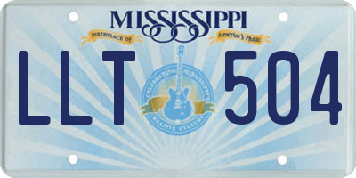 MS license plate LLT504