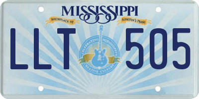 MS license plate LLT505