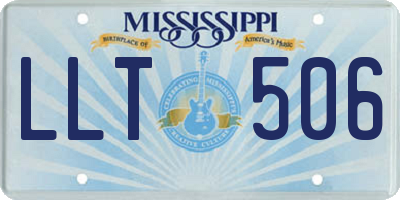 MS license plate LLT506