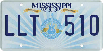 MS license plate LLT510
