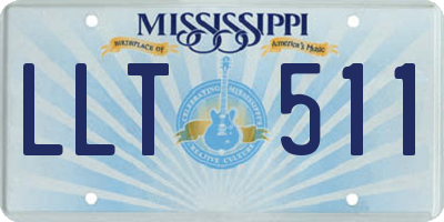 MS license plate LLT511